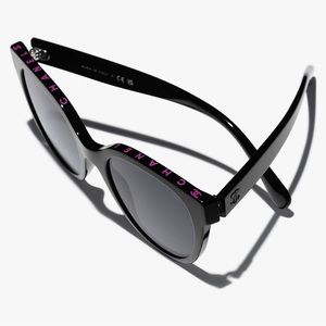 Chanel Sunglasses 2023 Black and Pink NWOT! Pristine Condition Butterfly CC